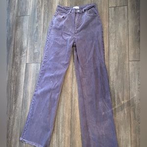 Purple wide\straight leg jeans from Zara
